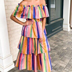 English Factory tiered maxi dress, sz M, $50